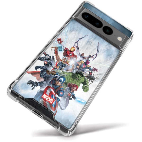 Marvel Avengers Assembled Google Pixel 7 Pro Clear Case
